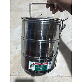 Mua Cà mên 3 ngăn inox dày sáng bóng sử dụng dược bếp từ dùng làm cà men cơm có thể đựng cháo