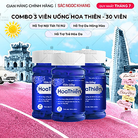 Combo 4 Viên uống Hoa Thiên hộp 30 viên hỗ trợ cân bằng nội tiết tố, cải thiện sinh lý