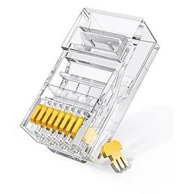Mua Ugreen UG80121NW184TK Hộp 100 cái Đầu bấm mạng RJ45 chuẩn Cat6 cao cấp mạ vàng 30U - HÀNG CHÍNH HÃNG