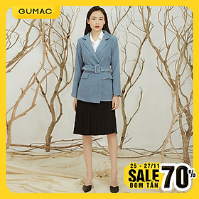 Áo Khoác Gân Đai Eo Gumac A12910