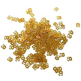 2X Table Confetti Age Birthday Party Wedding Anniversary Table Confetti Gold 50