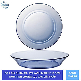 Mua {Hàng chính hãng} Bộ 2 dĩa Duralex - Lys 19.5cm Thủy tinh cường lực cao cấp Pháp