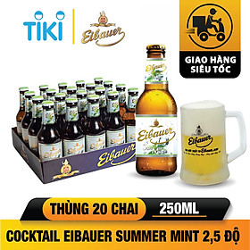 Thùng 20 Chai Bia Đức - Cocktail Eibauer Summer Mint Vị Bạc Hà 2.5% 250ml