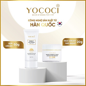 Bộ đôi dưỡng da mặt yococi gồm 1 kem chống nắng 50g & 1 kem face 20g
