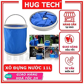 Mua Xô nước gấp gọn 11 lít đa năng lau rửa  đi phượt  câu cá  thùng đựng nước đi cắm trại