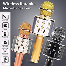 Mua Micro Không Dây BLUETOOTH Tiện Dụng Chất Lượng Cao WS-858 ĐA NĂNG 6 TRONG 1 HÁT KARAOKE  BẢO HÀNH 3 THÁNG