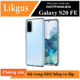 Ốp lưng chống sốc trong suốt cho Samsung Galaxy S20 FE hiệu Likgus Crashproof giúp chống chịu mọi va đập - hàng nhập khẩu
