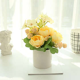Mua Chậu cây hoa giả Gốm sứ Hình trụ tròn mini nụ tròn nhiều mẫu đẹp - sang trọng