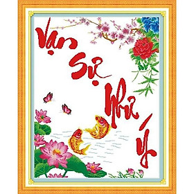 Tranh thêu chữ thập Vạn Sự Như Ý DLH-222747