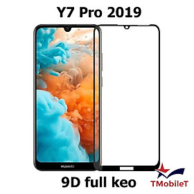 Kính Cường Lực Dành Cho Điện Thoại Huawei Y7 Pro 2019 Full Màn Hình Full Keo 9D - Màu Đen
