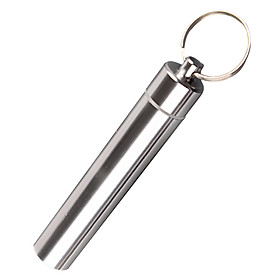 Portable  Case Keychain Pocket Waterproof Travel Multifunctional Large Metal Toothpick Dispenser for Picnic Purse Camping