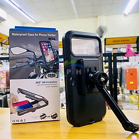 Mua Giá Kẹp Giá Đỡ Điện Thoại Đi Xe Máy Chống Nước Chân Gương Xoay 360 Độ