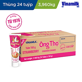 Bộ 24 Tuýp SĐCĐ Vinamilk Ông Thọ Đỏ - Loại Tuýp 165g