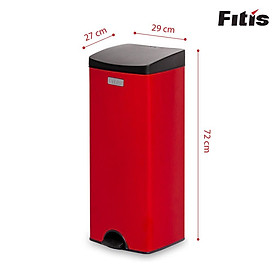 Mua Thùng Rác Fitis Fremium Đạp Vuông Lớn SPL1-906 (22lit) - Đen