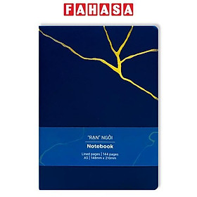 Sổ Da Bìa Mềm "Rạn" Ngời A5 - Kẻ Ngang - 144 Trang 100gsm - The Sun - Đại Dương