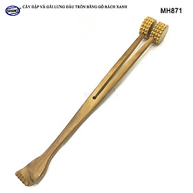 Cây đập và gãi lưng đầu tròn bằng gỗ Bách Xanh Chăm sóc sức khỏe