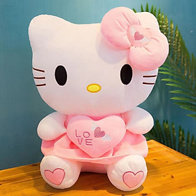 Gấu bông mèo Hello Kitty váy hồng kích thước 30-40-55cm