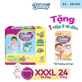 Tã quần Bobby Siêu thoáng XXXL24 tặng kèm 6 miếng tã
