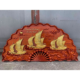 Mua Tranh quạt gỗ phong thủy  thuận buồm xuôi gió Ngang 1m cao 50