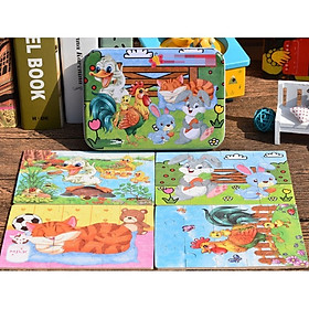 Ghép Hình Puzzle Tổng Hợp 4 Tranh - Con Vật Nuôi Trong Nhà
