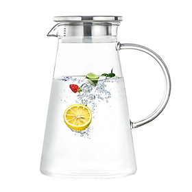 BÌNH NƯỚC THỦY TINH NẮP INOX LS12 1500ML