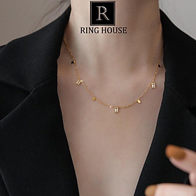 N4 Dây Chuyền Vòng Cổ Nữ Chuỗi Khối Chữ Nhật Đẹp