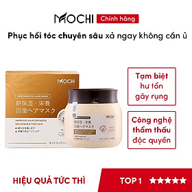 Mặt nạ ủ tóc Mochi Nhật Bản 500ml. Kem ủ tóc, phục hồi tóc hư tổn gãy rụng, bóng mượt tóc sau 3 phút