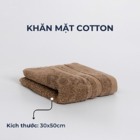 Khăn mặt Royal 30x50cm với sợi bông cotton dày thấm hút tốt, không ra màu, không đổ lông