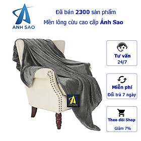 Mền lông cừu xám cao cấp A - 1m6x2m