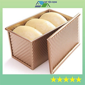 Khuôn Bánh Sandwich Chống Dính Làm Bánh Gối Có Nắp 450g Màu Vàng - SANDWICH450G