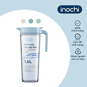 Bình nước cao cấp Inochi - Biwa 1.6L màu Trắng/Xanh