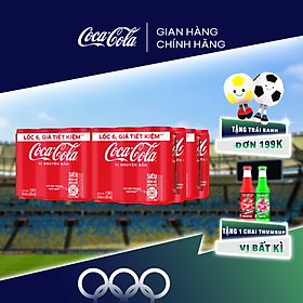 Thùng/Lốc 24 Lon Nước Ngọt Giải Khát Coca-Cola Vị Nguyên Bản Original 320m/Lon Sale 25.07 Coca-Cola Official Store