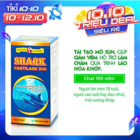 TPCN bổ sung sụn khớp hỗ trợ giảm đau khớp Shark Cartilage 500