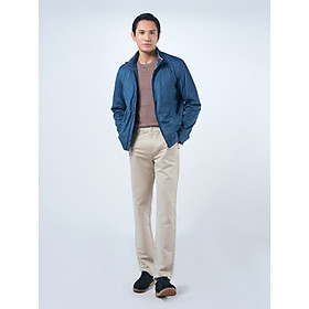 Owen - áo khoác nam da lộn 2 lớp màu xanh / màu ghi