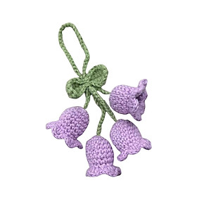 Lovely Bag Pendants Crocheted Wind Chimes Flower Key Chain for Purse Bag Decor