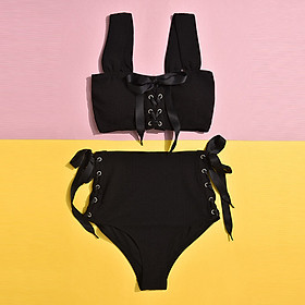 Áo tắm 2 mảnh tôn dáng - hot bikini 2021 - M3 màu đen cá tính