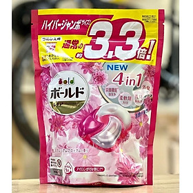 Viên giặt xả Bold Gel Ball 3D hương hoa túi 36 viên của Nhật Bản - Hồng