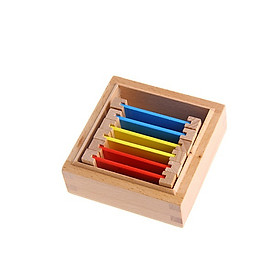 Montessori Wooden Sensorial Learning Color Tablet Box Color Card Wood Kids Preschool Color Training Toy Gift