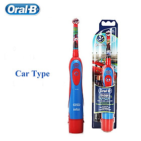 Oral B Kids Electric Toothbrush Soft Bristle Battery Power Supply Gum Care Replaceable Brush Head 2 Minutes Timer Teeth Brush - Car design