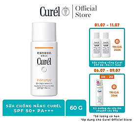 UV sữa chống nắng Curel UV Protection Milk SPF 50+ PA+++ (60ml)