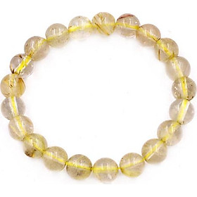 Chuỗi đeo tay Thạch Anh Tóc Vàng 7 ly 21 hạt - hợp mệnh Kim, mệnh Thổ - Chuỗi size nhỏ phù hợp cho nữ