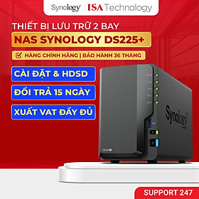 Mua Nas Synology DS225+ thiết bị lưu trữ mạng 2 bay ổ cứng dành cho cá nhân và doanh nghiệp nhỏ năm 2025 hàng chính hãng