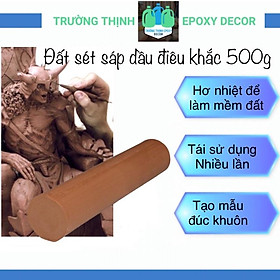 Đất Sét Sáp Dầu 500G Điêu Khắc Tượng, Mô Hình, Khuôn Mẫu Nhỏ Tái Sử Dụng 1 Thanh - Trường Thịnh Sài Gòn