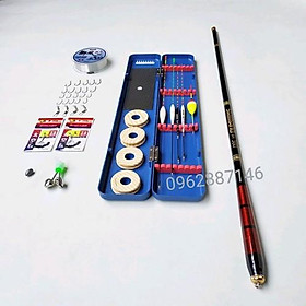 Bộ cần câu tay shimano+hộp đựng phao cùng tất cả phụ kiện trên hình