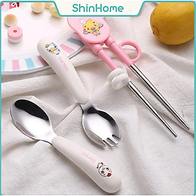Mua Bộ thìa - dĩa - đũa xỏ ngón ăn dặm gà vàng cho bé yêu trên 1 tuổi