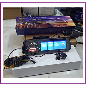 Mua CAM HÀNH TRÌNH GẮN GƯƠNG FULL HD 1080 kèm camera lùi AHD. Camera hành trình gắn gương Starlight