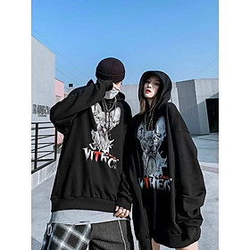 Hình ảnh Áo Hoodie Mèo WITHECS Siêu Chất Cá Tính - Form rộng Unisex Nam Nữ Couple