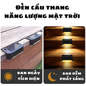 Đèn Năng Lượng Mặt Trời Gắn Bậc Cầu Thang, Sân Vườn