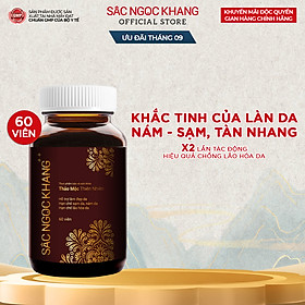 Viên Uống Sắc Ngọc Khang ++ chống lão hóa da, giảm nám, tàn nhang cao cấp (Hộp 60 Viên)