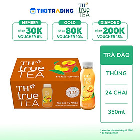 Thùng 24 chai Trà Đào TH true TEA Tự Nhiên 350ml
